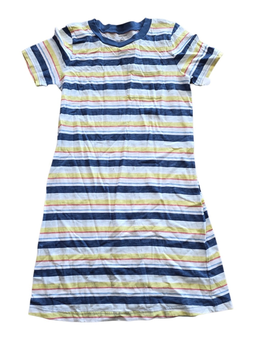 Nordstrom Blue Striped Summer T-shirt Dress Girls XL
